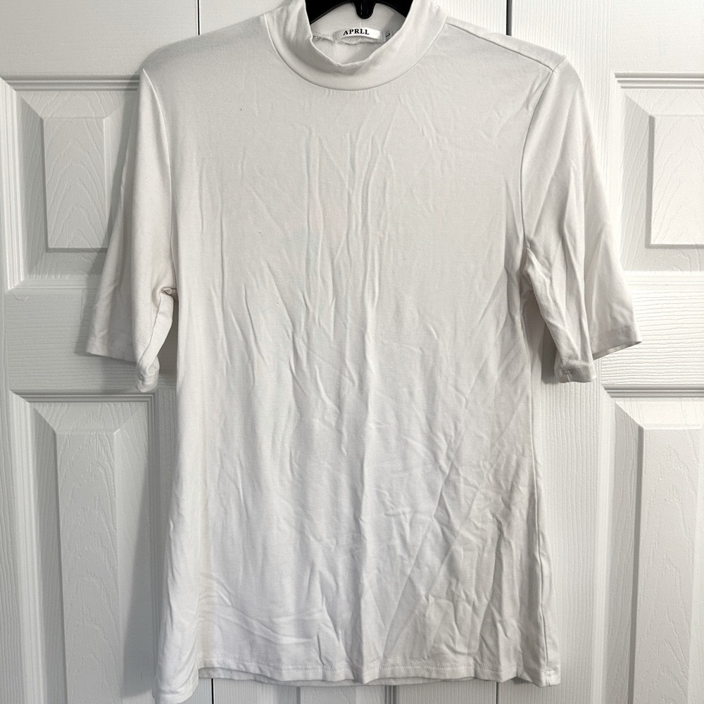 White April Mock Turtleneck Shirt
